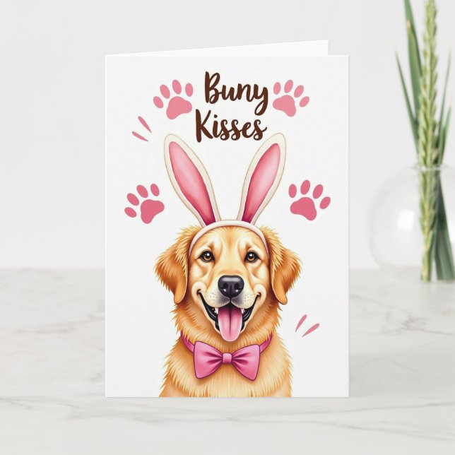 Bunny Kisses Puppy Love Card (Front)