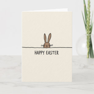 Bunny Kraft Paper Look Easter Card