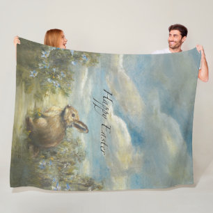 Bunny Lane EASTER Fleece Blanket