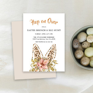 Bunny Leo Easter Brunch & Egg Hunt Invitation