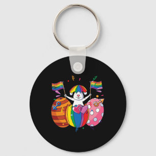 Bunny Lgbt Q Pride Easter Cute Rabbit Ally Gay Rai Keychain