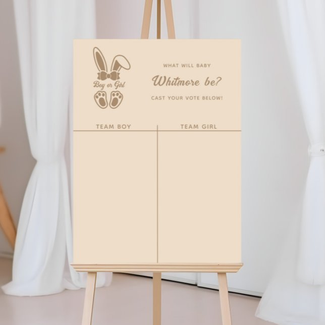Bunny Light Beige Gender Reveal Boy or Girl Chart (Creator Uploaded)