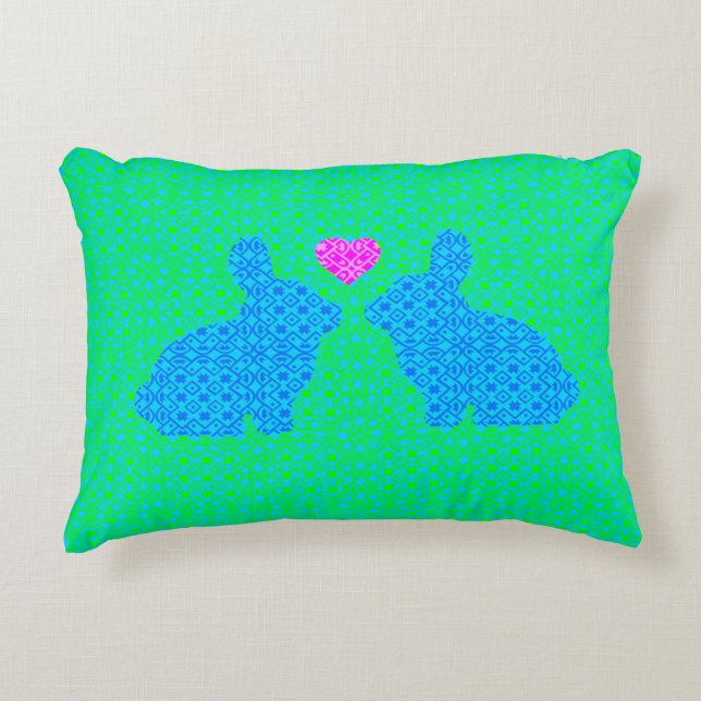 Bunny Love Accent Pillow (Front)