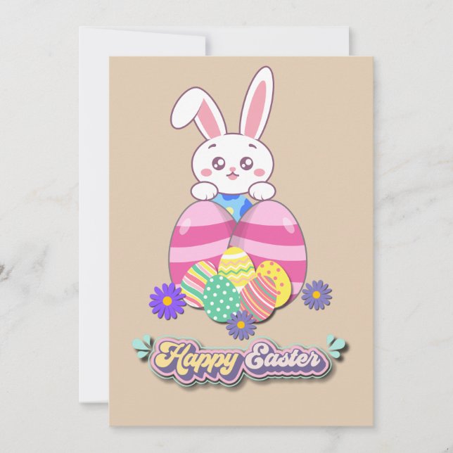 Bunny Love and Easter Cheer Invitation (Front)