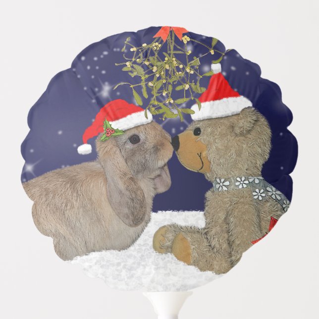Bunny Love at Christmas Balloon (Front)
