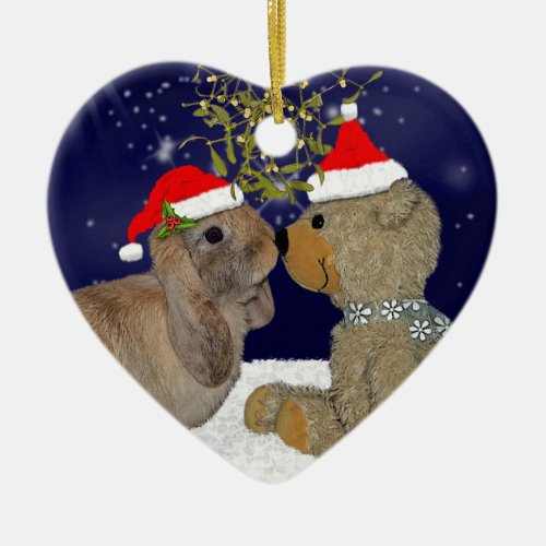 Bunny Love at Christmas Ornament