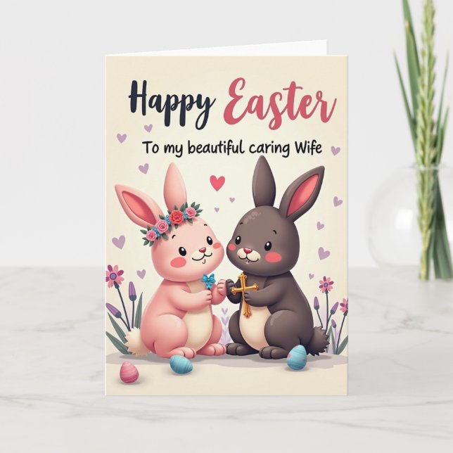 Bunny Love Celebration Card (Front)