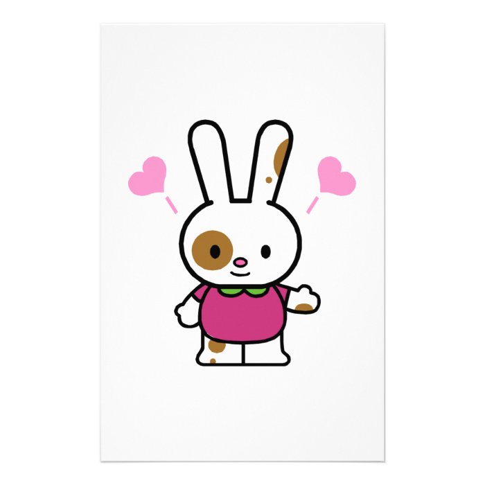 Bunny Love Customized Stationery