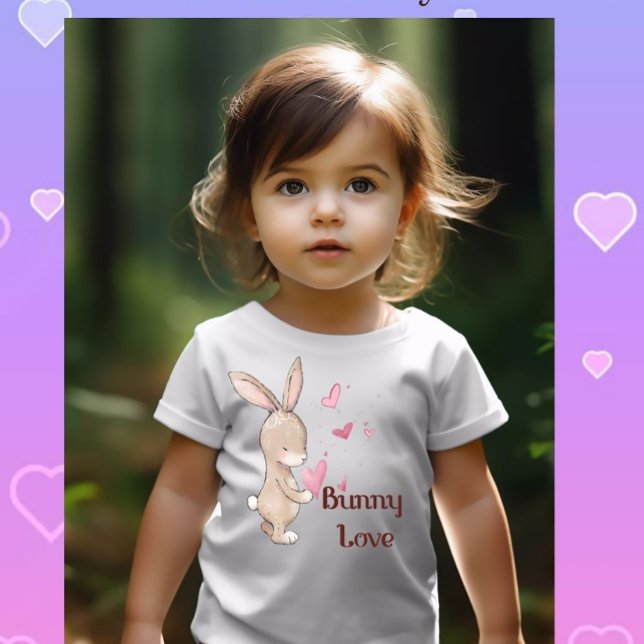 Bunny Love, Cute Tshirt with Bunny and Hearts (Creator Uploaded)