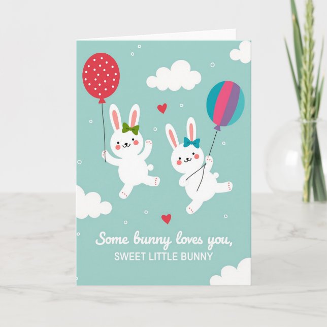Bunny Love Floating Friend Card (Front)