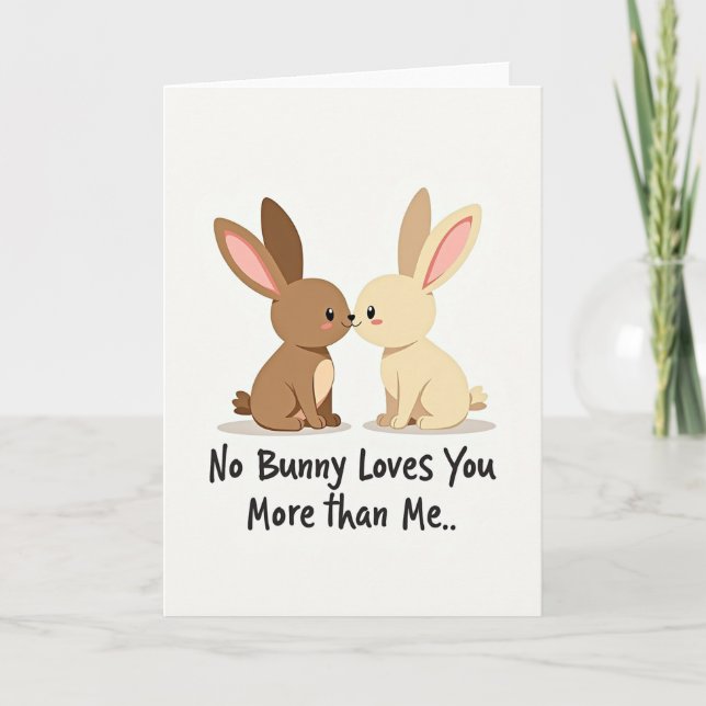 Bunny Love Message Card (Front)