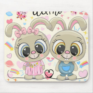 Bunny Love Mouse Pad
