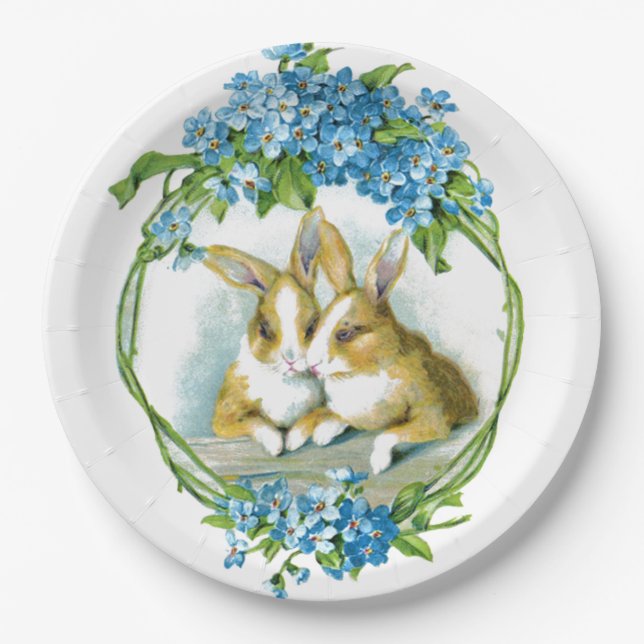 Bunny Love Paper Plates (Front)
