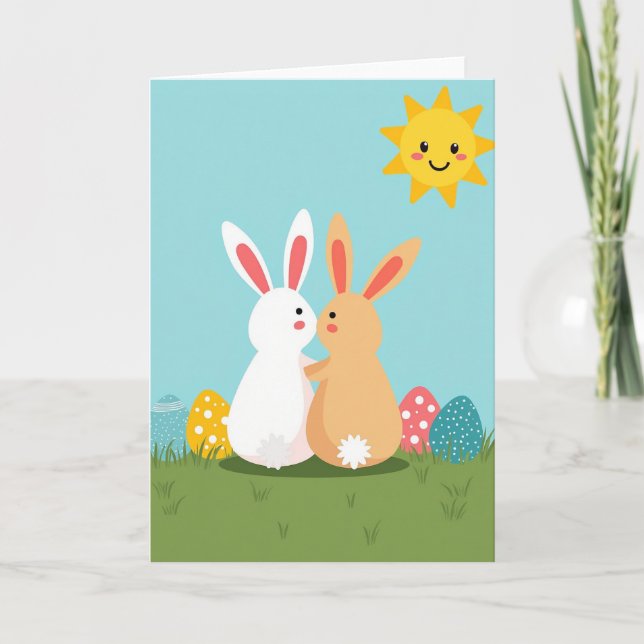 Bunny Love Springtime Card (Front)