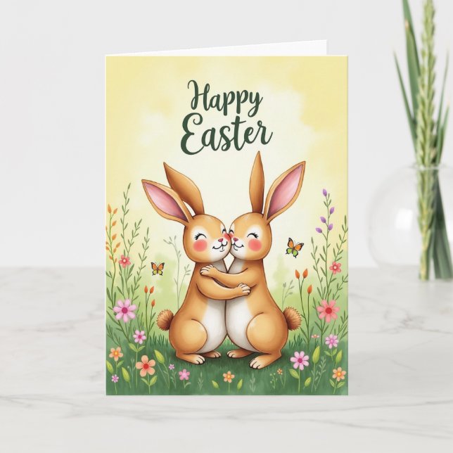 Bunny Love Springtime Season Card (Front)