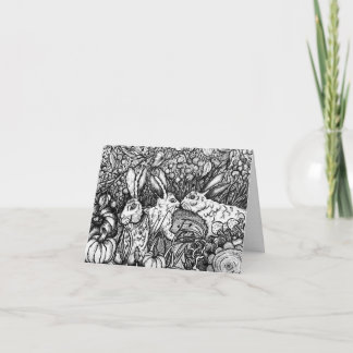 Bunny love thank you card