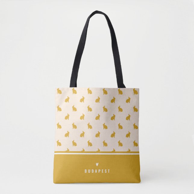 Bunny lover set sail champagne color tote bag (Front)