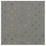 Bunny lover silver gold fabric