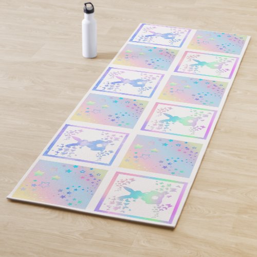 Bunny Magic Square Design Yoga Mat