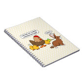 Bunny makes chocolate poop funny cartoon notebook (Right Side)