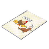 Bunny makes chocolate poop funny cartoon notebook (Left Side)