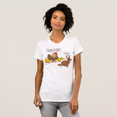 Bunny makes chocolate poop funny cartoon T-Shirt (Front Full)