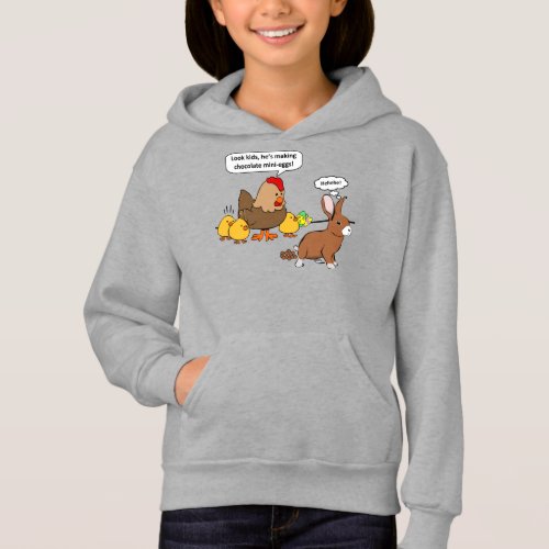 Bunny makes chocolate poop funny easter hoodie