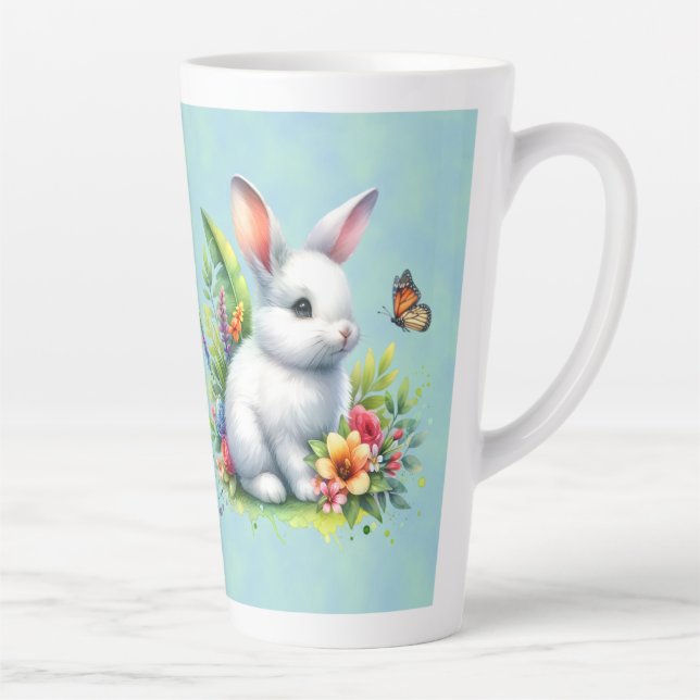 Bunny (matching journal available) Latte Mug (Right)