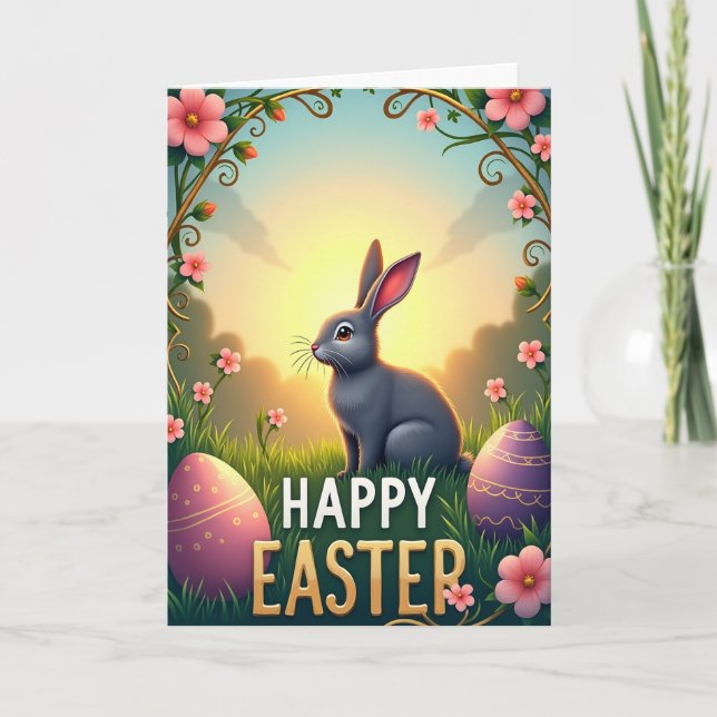 Bunny Meadow Celebration Card (Front)