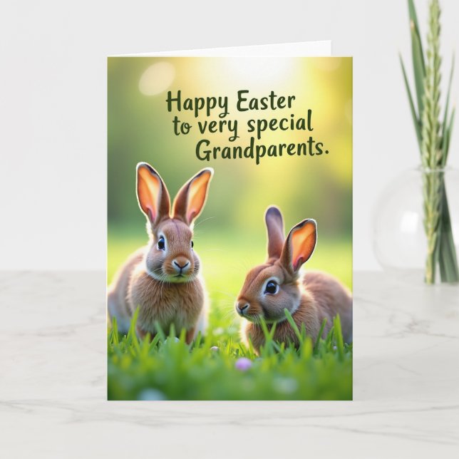 Bunny Meadow Easter Card (Front)