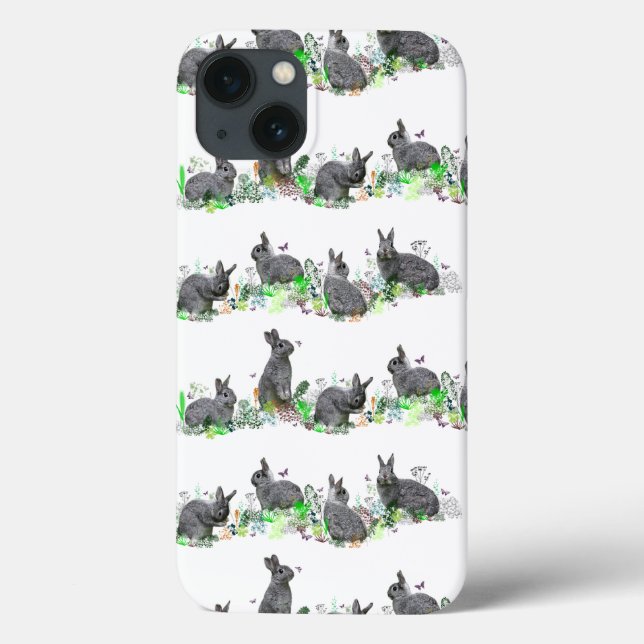 Bunny Meadow iPad Case (choose colour) (Back)