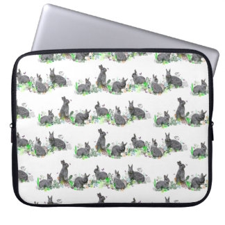 Bunny Meadow Laptop Sleeve (choose colour)