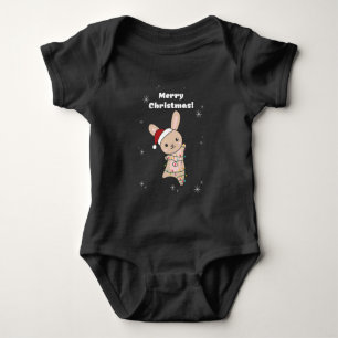 Bunny Merry Christmas Winter Animals Rabbits Baby Baby Bodysuit