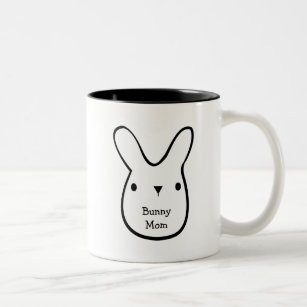 Bunny Mom (customizable) Two-Tone Coffee Mug