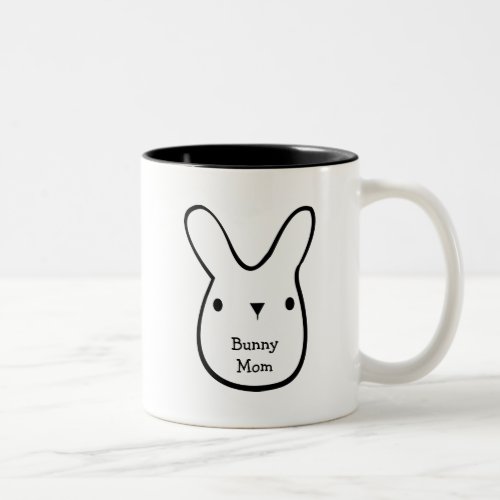 Bunny Mom customizable Two_Tone Coffee Mug