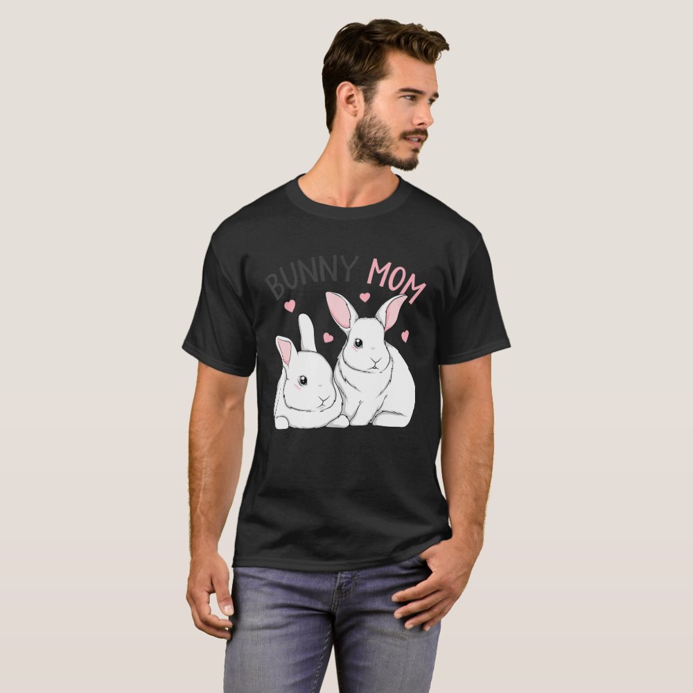 Bunny Mom Rabbit Love Easter Girls Womens Personalized T Shirt