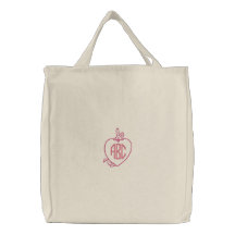 Bunny Monogram Initial Embroidered Bag