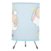 Bunny Moon Star Cloud Woodland Neutral Nursery Tripod Lamp