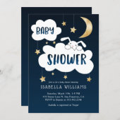 Bunny Moon Stars Baby Shower Invitation (Front/Back)