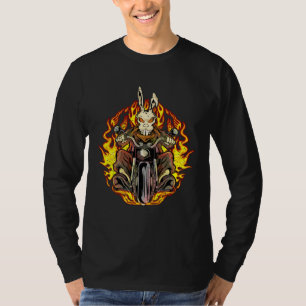 Bunny Motorcycle Rabbit Biker T-Shirt