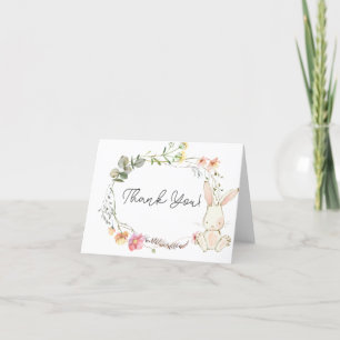 Bunny note card, bunny thank you note card