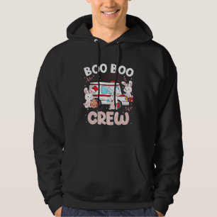 Bunny Nurse Cute Boo Boo Crew Nursing Easter Day M Hoodie