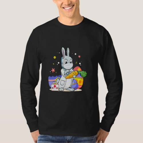 Bunny Nurse Funny Egg Easter Day Doctor Matching  T_Shirt