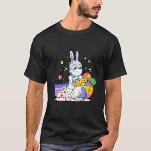 Bunny Nurse Funny Egg Easter Day Doctor Matching T_Shirt