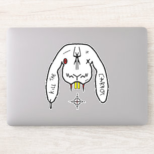 Bunny of Doom Funny Weird Rabbit Sticker