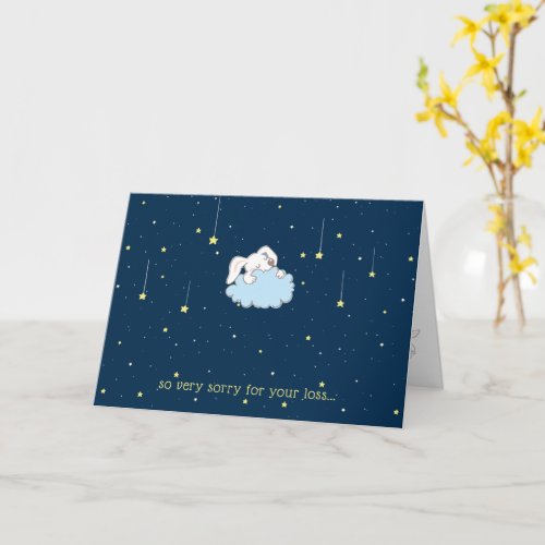 Bunny on a Cloud _ Loss of a Child Condolence Card