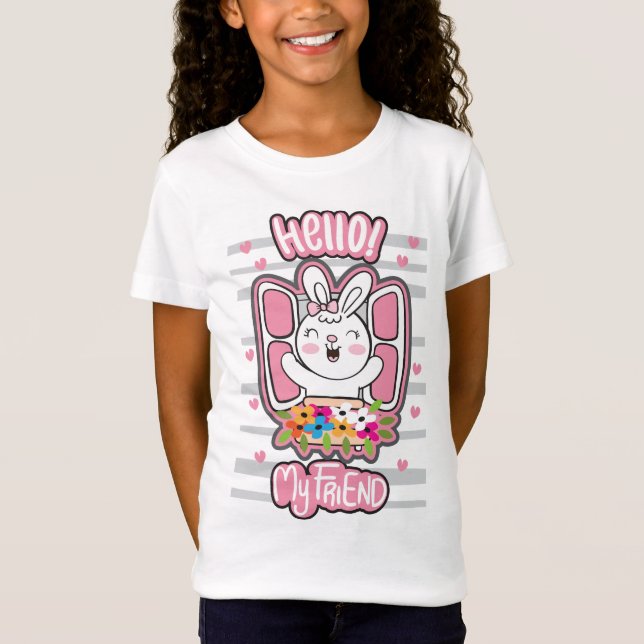 Bunny on window T-Shirt (Front)