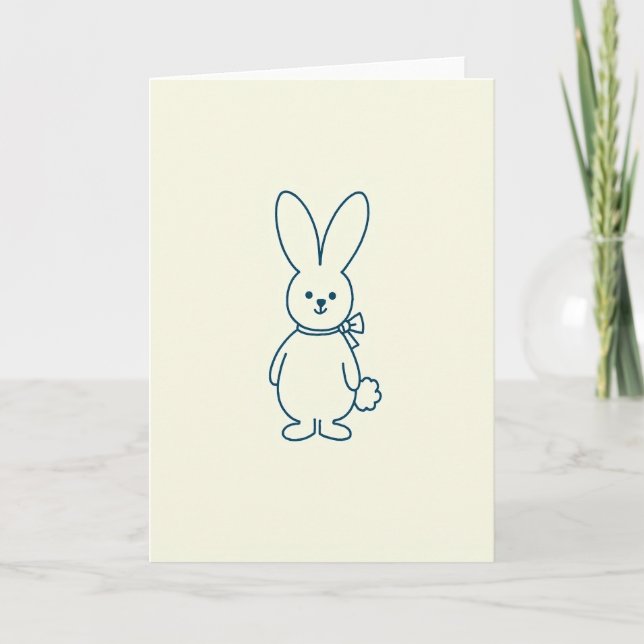 Bunny Outline Art Card (Front)