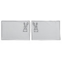 Bunny outlined light grey Pillow case set