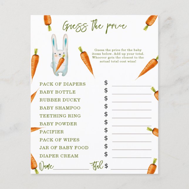 Bunny - Party games | Price Guess Game (Front)